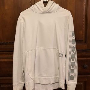 men’s Under Armour hoodie, size medium, white